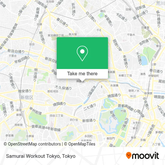 Samurai Workout Tokyo map