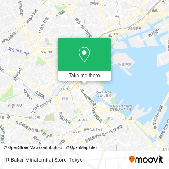 R Baker Minatomirai Store map