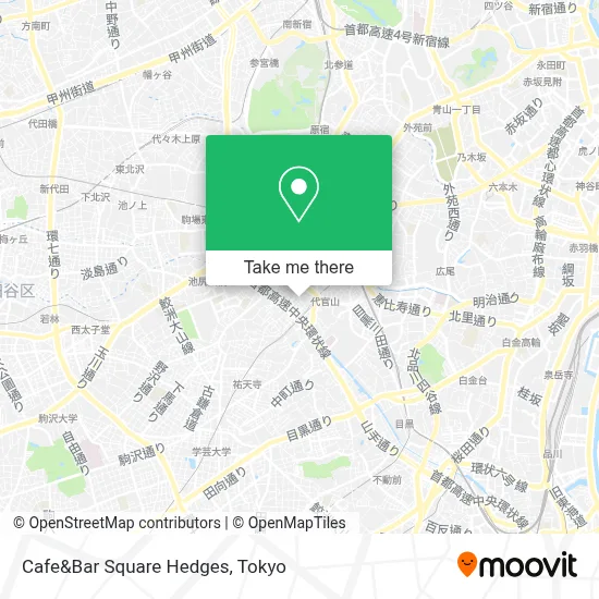 Cafe&Bar Square Hedges map