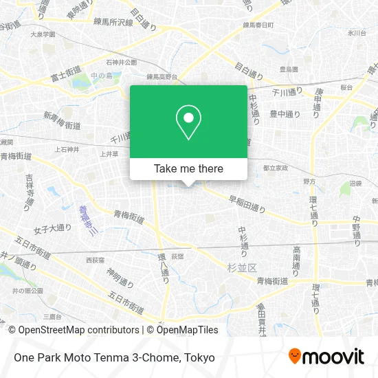 One Park Moto Tenma 3-Chome map