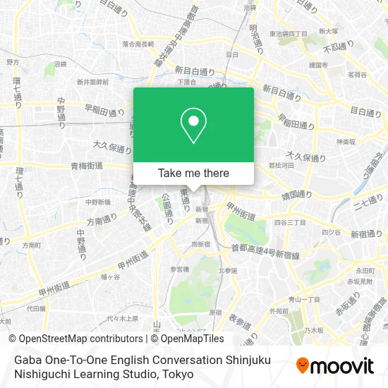 Gaba One-To-One English Conversation Shinjuku Nishiguchi Learning Studio map