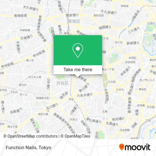 Function Nails map
