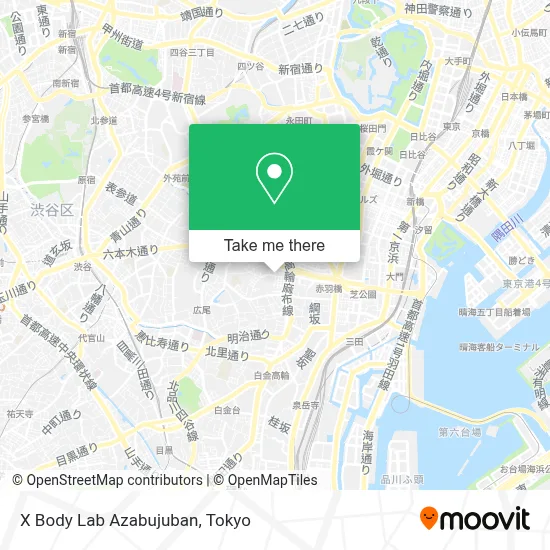 X Body Lab Azabujuban map