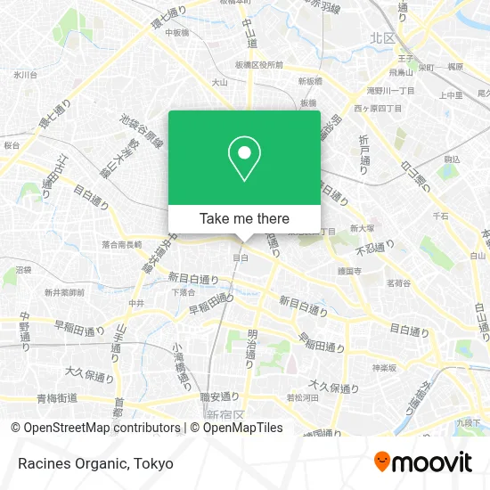 Racines Organic map