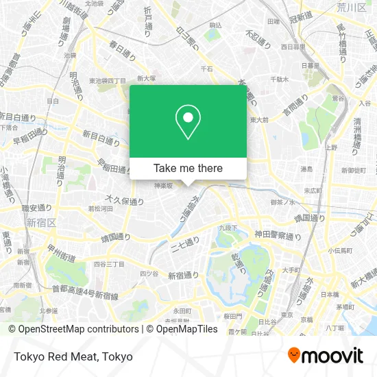 Tokyo Red Meat map