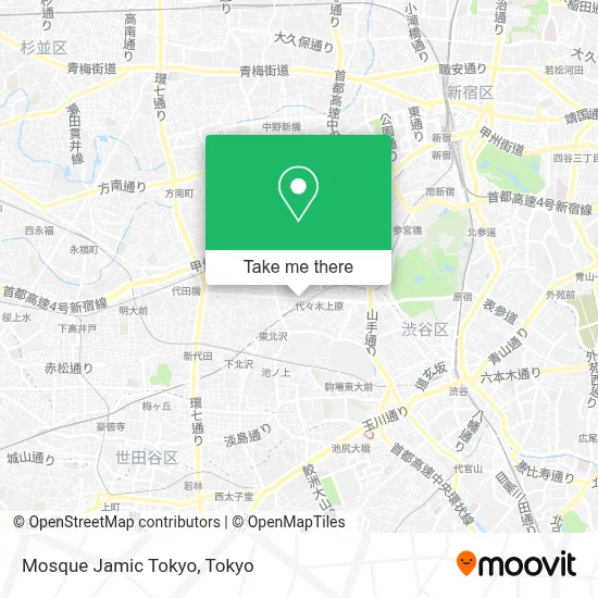 Mosque Jamic Tokyo map