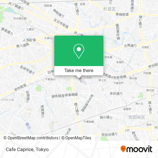 Cafe Caprice map