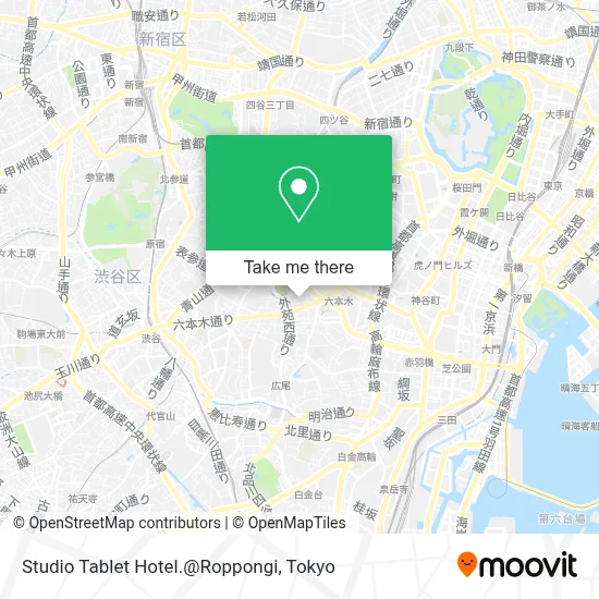 Studio Tablet Hotel.@Roppongi map