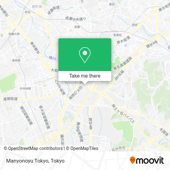 Manyonoyu Tokyo map