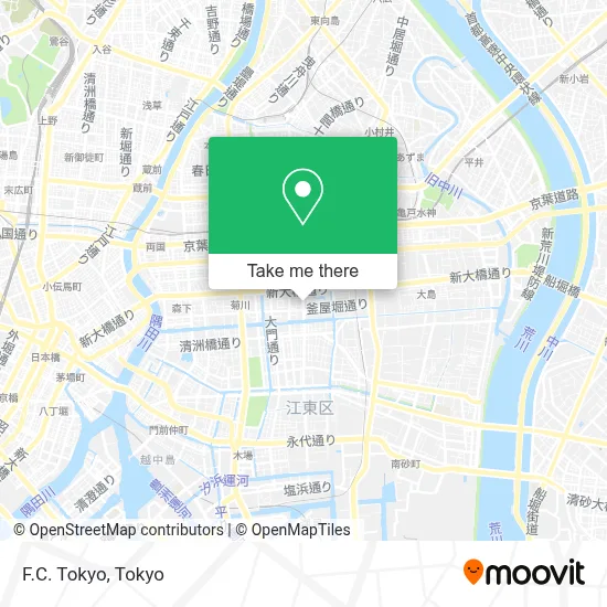 F.C. Tokyo map