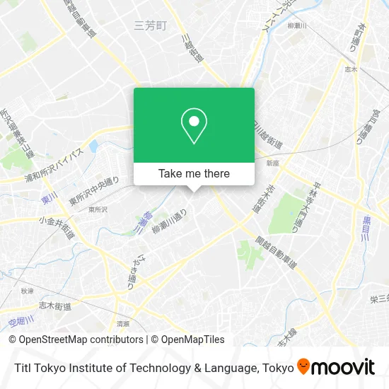 Titl Tokyo Institute of Technology & Language map
