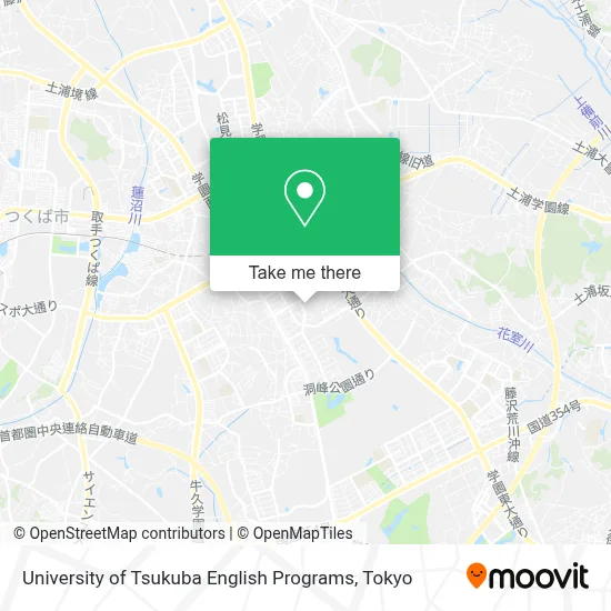 University of Tsukuba English Programs map