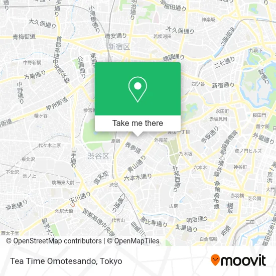 Tea Time Omotesando map