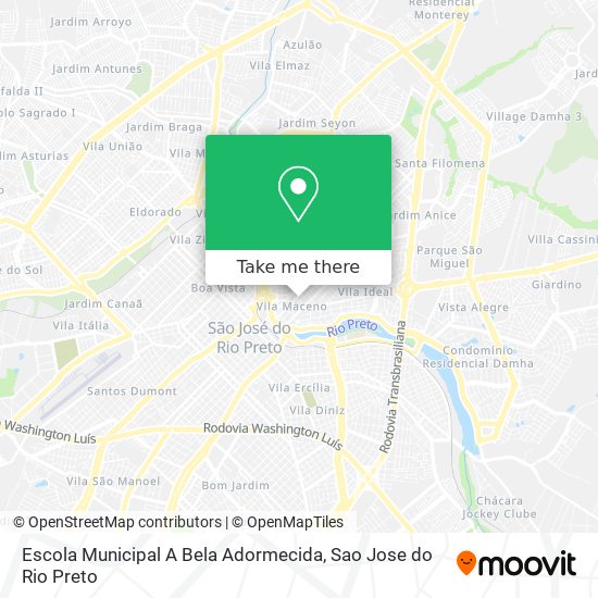 Mapa Escola Municipal A Bela Adormecida