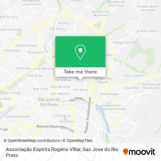 Mapa Associação Espírita Rogério Villar