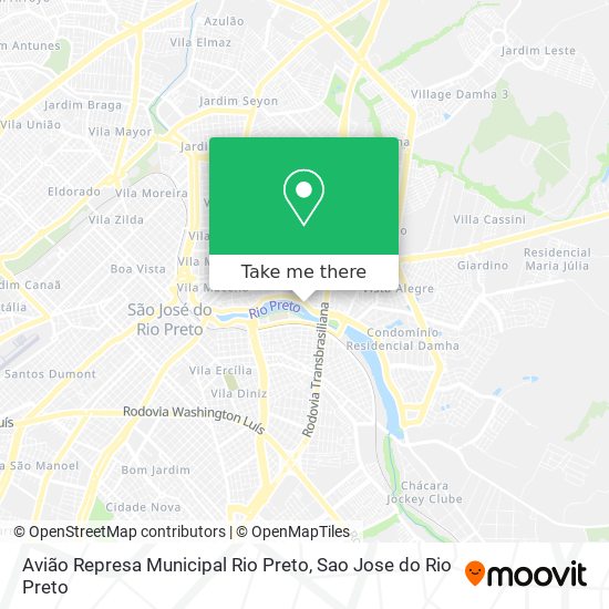 Avião Represa Municipal Rio Preto map