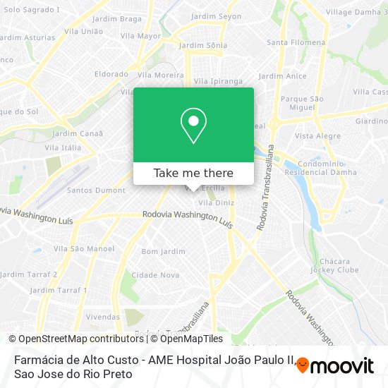 Farmácia de Alto Custo - AME Hospital João Paulo II map