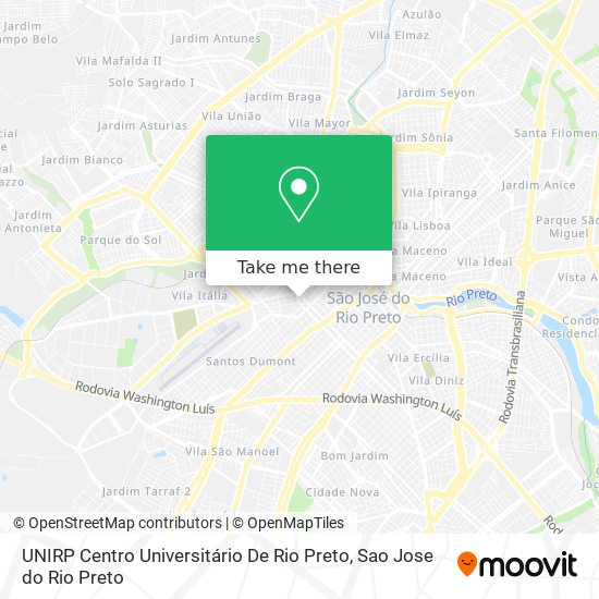 UNIRP Centro Universitário De Rio Preto map
