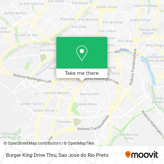 Burger King Drive Thru map