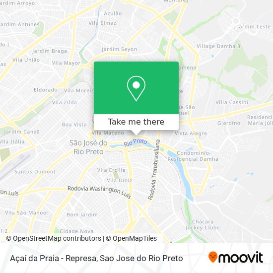 Açaí da Praia - Represa map
