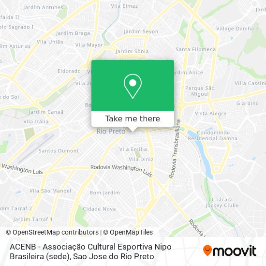 Mapa ACENB - Associação Cultural Esportiva Nipo Brasileira (sede)