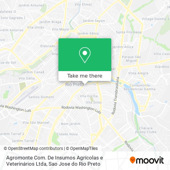 Agromonte Com. De Insumos Agrícolas e Veterinários Ltda map