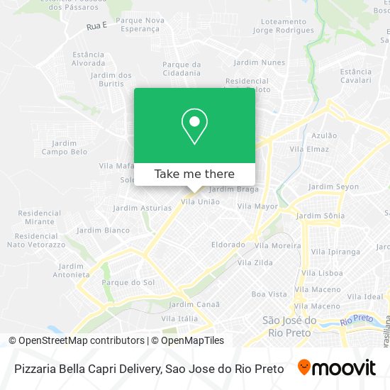 Pizzaria Bella Capri Delivery map