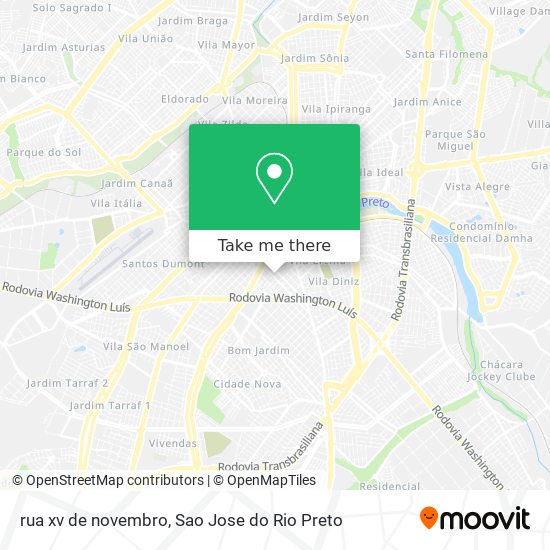rua xv de novembro map
