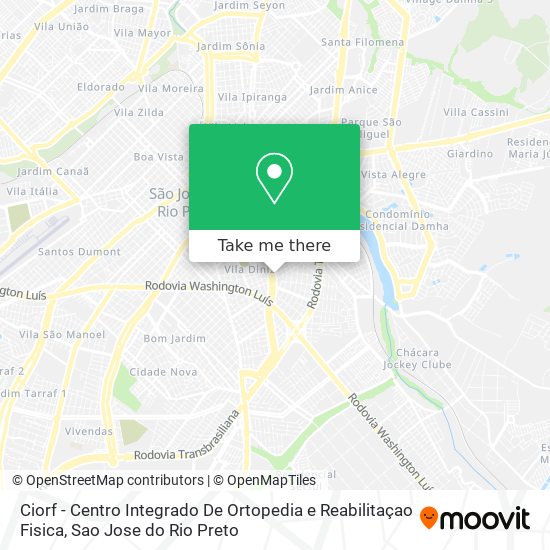 Mapa Ciorf - Centro Integrado De Ortopedia e Reabilitaçao Fisica