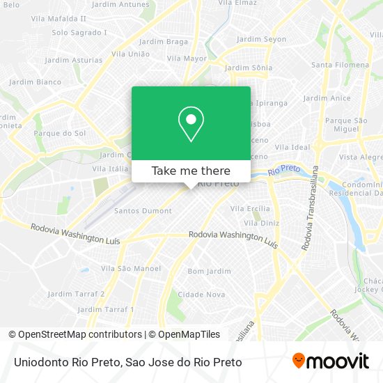 Mapa Uniodonto Rio Preto