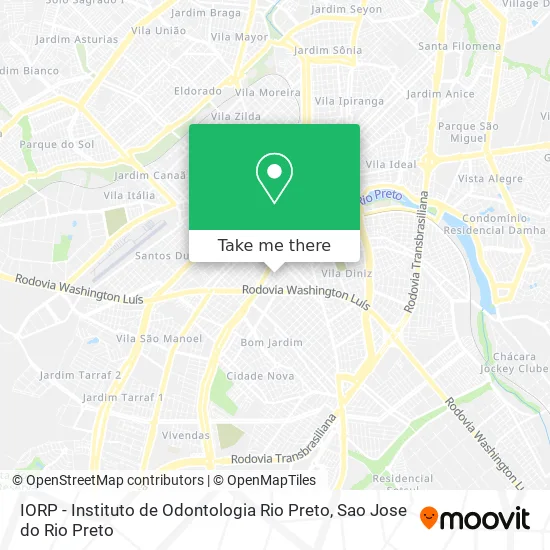 IORP - Instituto de Odontologia Rio Preto map