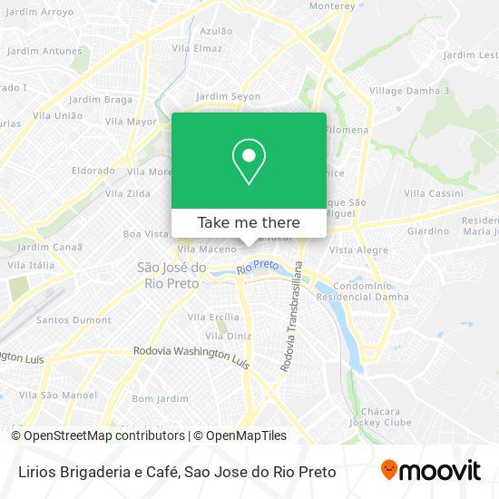 Lirios Brigaderia e Café map
