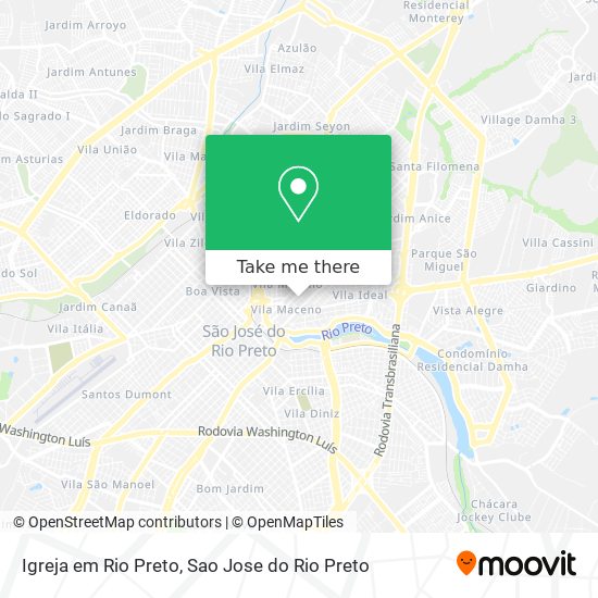 Mapa Igreja em Rio Preto