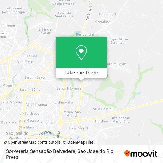 Sorveteria Sensação Belvedere map