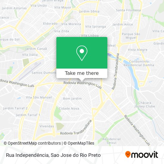 Rua Independência map