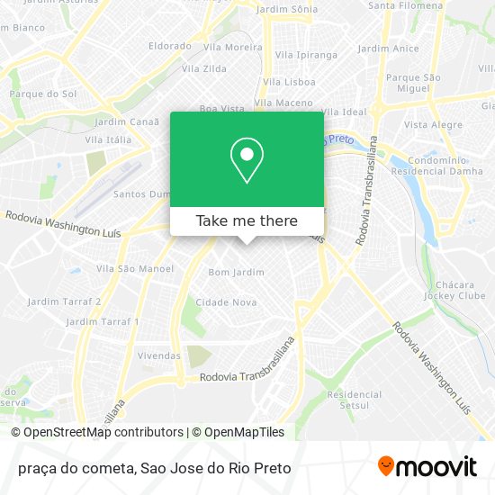 praça do cometa map