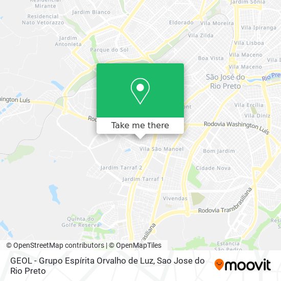 GEOL - Grupo Espírita Orvalho de Luz map