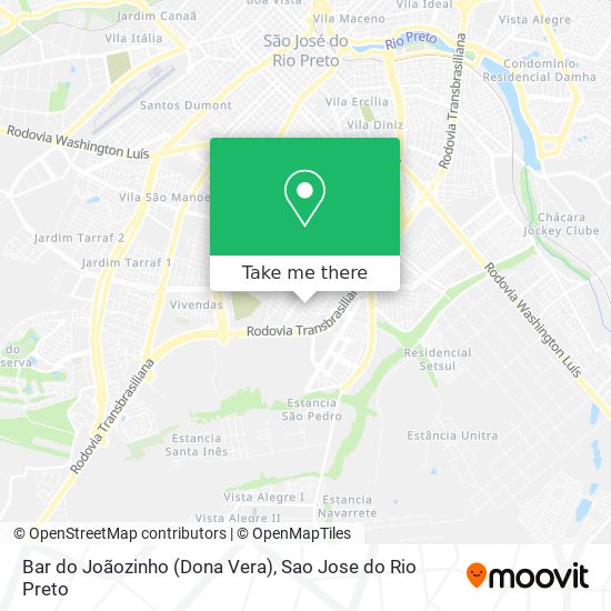 Mapa Bar do Joãozinho (Dona Vera)