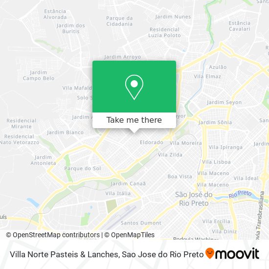 Villa Norte Pasteis & Lanches map