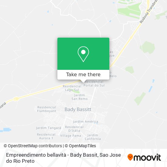 Empreendimento bellavità - Bady Bassit map