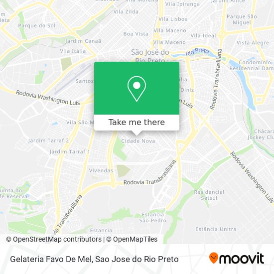 Mapa Gelateria Favo De Mel