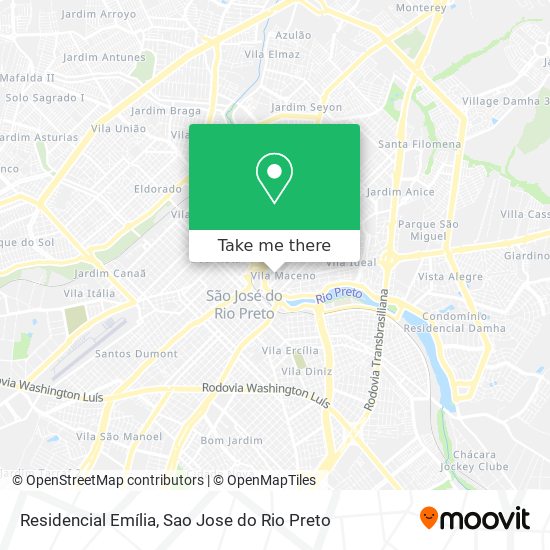 Residencial Emília map