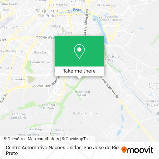 Mapa Centro Automotivo Nações Unidas