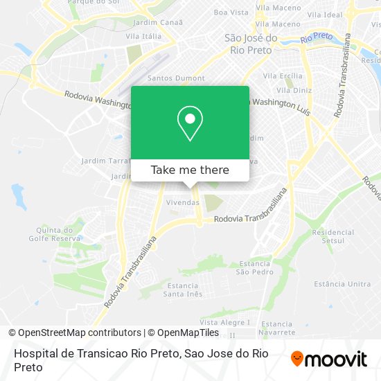 Mapa Hospital de Transicao Rio Preto