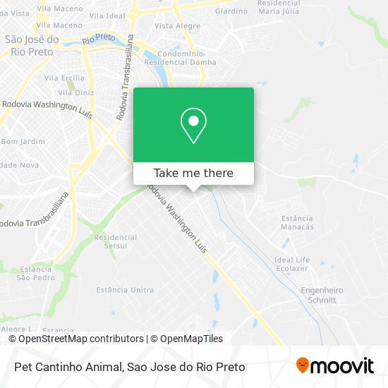 Pet Cantinho Animal map