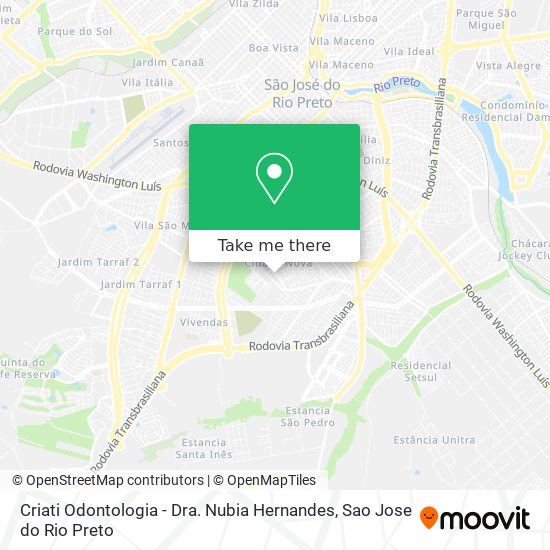 Criati Odontologia - Dra. Nubia Hernandes map