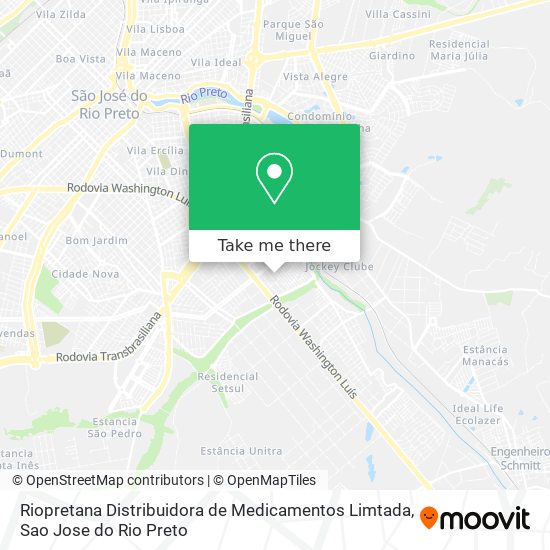 Riopretana Distribuidora de Medicamentos Limtada map