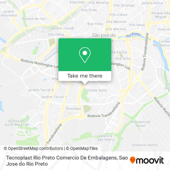 Tecnoplast Rio Preto Comercio De Embalagens map