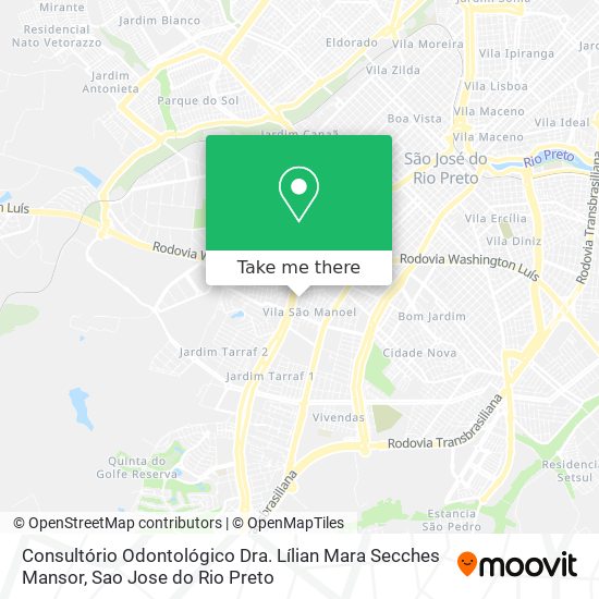 Mapa Consultório Odontológico Dra. Lílian Mara Secches Mansor