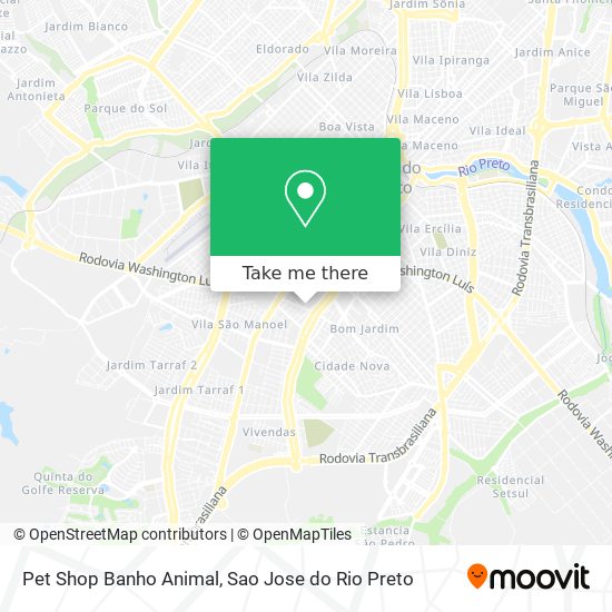 Pet Shop Banho Animal map